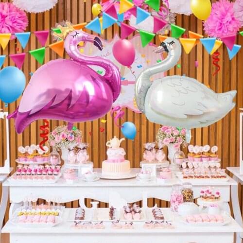 Flamingo BirthdayBalloon-Flamingo Swan Balloons for Birthday Decoration, Flamingo Party Supplies, Birthday Party Decorations