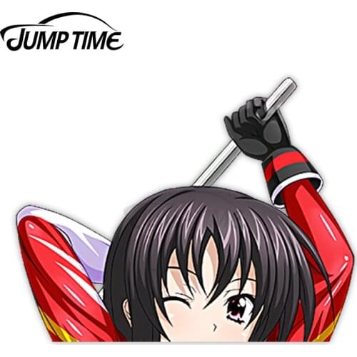 Jump Time High School DxD Raynare 61 Cute Anime Girl Peeker Vinyl Decal Window Waifu Car Stickers