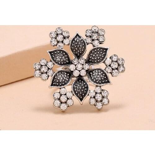 Vintage Tibetan Silver Color Finger Rings for Women Bohemian Big Round Wedding Band Ring Adjustable Party Festival Jewelry Gifts