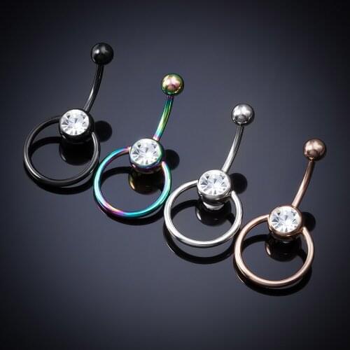 1Pc 14G CBR Belly Button Rings Belly Rings for Women Belly Piercing Jewelry Belly Bars Navel Rings Stainless Steel Body Piercing