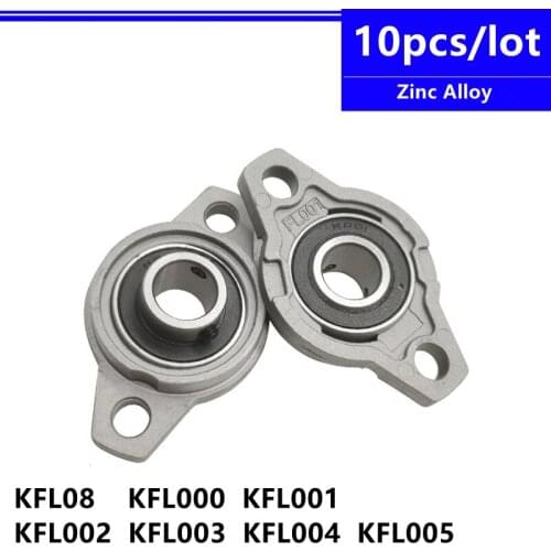 10pcs/lot KFL08 KFL000 KFL001 KFL002 KFL003 KFL004 KFL005 Zinc Alloy Ball Bearing Pillow Block Flange Diameter Bore Shaft Units