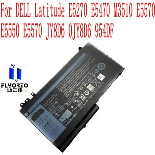 100% Brand new 47WH/4130mAh NGGX5 battery For DELL Latitude E5270 E5470 M3510 E5570 E5550 E5570 JY8D6 0JY8D6 954DF Laptop