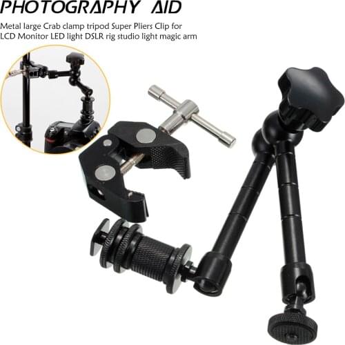 11inch Adjustable Friction Articulating Magic Arm/Super Clamp For Tranmitter Monitor Light Hollyland Mars