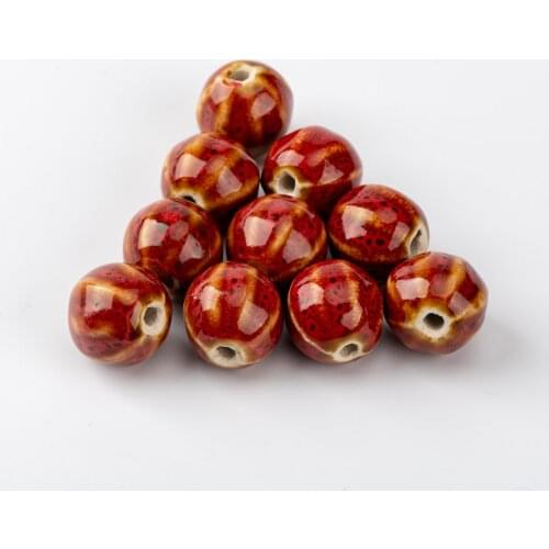 15# 20pcs Watermelon Shape Quality Ceramic beads for necklace making DIY Unique Ceramics Beads Wholesale #A429B