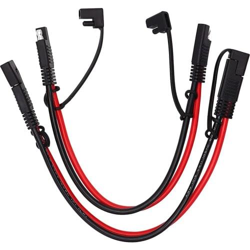 2pcs 30cm 10AWG SAE to SAE DC Power Quick Disconnect/Connect Automotive Extension Cable with Dust Cap