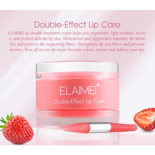 2 IN 1 Lip mask double-effect sleep lipstick night repair moisturizing fade lip wrinkles remove dead skin corners lip scrub