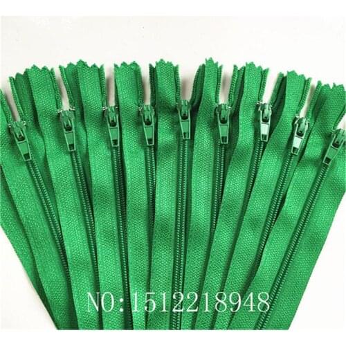 50pcs ( 12 Inch ) 30CM Grass Green Nylon Coil Zippers Tailor Sewer Craft Crafters &FGDQRS #3 Closed End