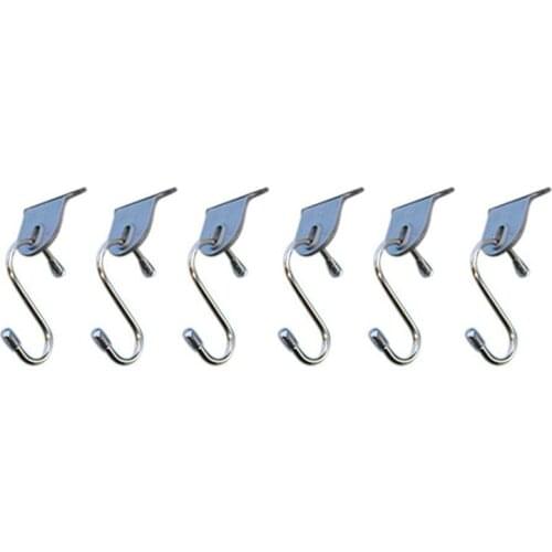 6Pcs RV Party Light Holders S Shaped Hook for Hanging Lightweight Easy Sliding RV Hanging Hanger
