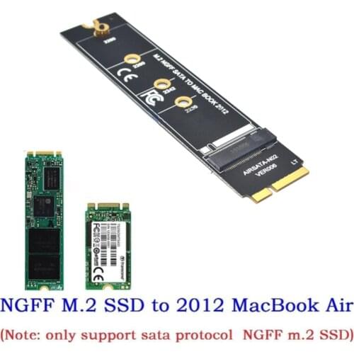 M2 NGFF SATA SSD Converter Adapter Card For 2012 MacBook Air A1465 A1466