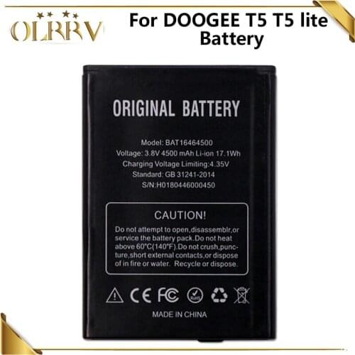 4500mAh BAT16464500 Battery For DOOGEE T5 T5 Lite High Quality Mobile Phone Replacement Backup Li-ion Battera