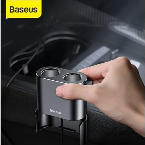 Baseus Car Charger Socket Splitter Cigarette Lighter 2 Ports Charging 3.1A Dual Usb Ports 80W Dual USB Cigarette Lighter