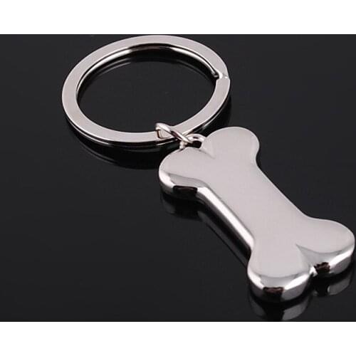 FREE shipping by FEDEX 100pcs/lot 2016 New Bone Shaped Keychains Metal Keyrings for Dog Gifts