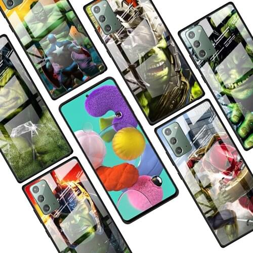 Hulk marvel hero for Samsung Galaxy Note 20 Ultra 10 Lite Plus 9 8 5G A70 A50 A40 A30 A20 Tempered Glass Phone Case