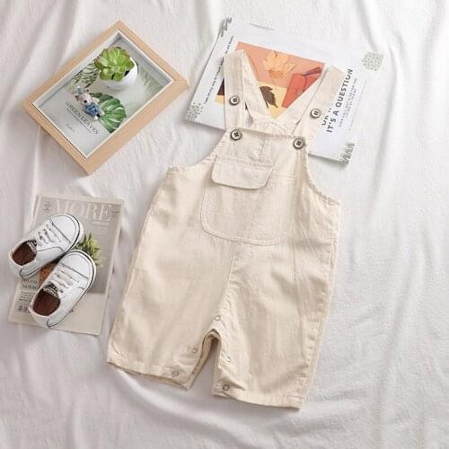 Kids Overalls 2020 Summer Button Toddler Girl Overalls Shorts Baby Boy Jumpsuits Casual Children Overalls Pant QZ111