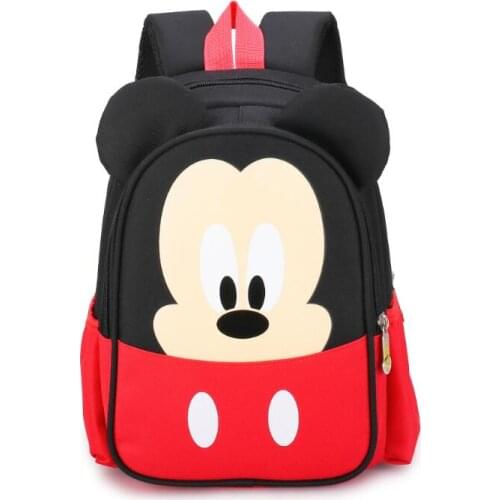 Disney Mickey Mouse Bag Casual Nylon Backpack School Bag Girls Canvas Travel Backpack Kindergarten Bags Satchel Rucksack