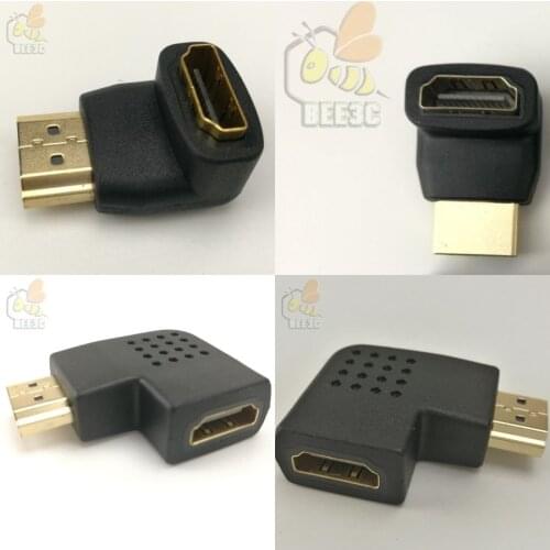 HDMI-compatible female to HDTVmale A/A F/M 90 degree curved angle head 270 degrees angle PLUG for 1080P HDTV adapter 300pcs