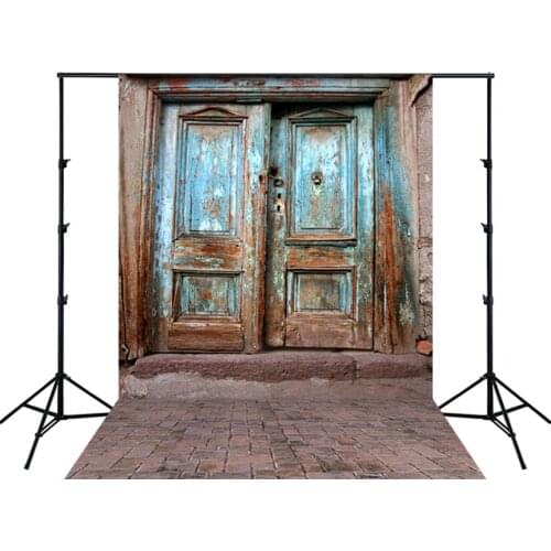 HUAYI Photography Backdrop Old Wooden Barn Door Photo Booth Background Customize Newborns Child Birthday Studio Backdrop BG-369