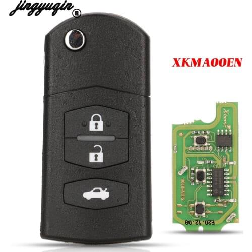 Jingyuqin 3 Buttons VVDI Supper Xhorse XKMA00EN Wire Smart Remote Car Key Fob For Mazda Flip English