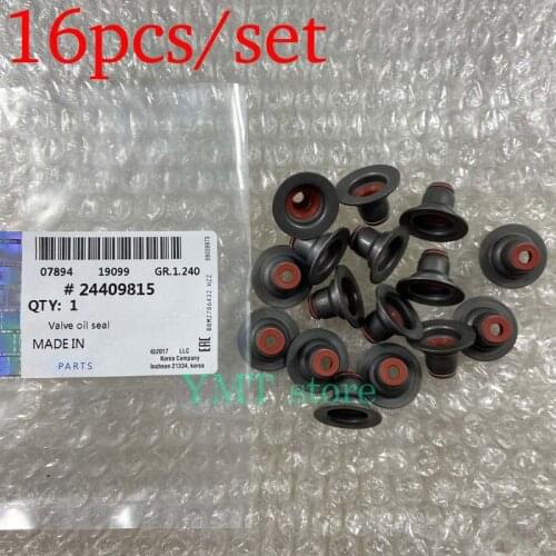 16PCS/Set Auto Seal Valve Stem For Chevrolet Aveo Sonic Cruze 1.6 1.8L Opel Vauxhall Astra Pontiac G3 NO:24405819 24409815