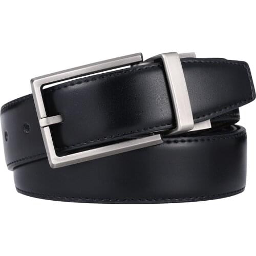 Classic high quality mens pure black belt mens trousers wear matching pieces