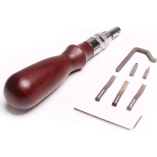 Leather Tool Leather Sewing Crease Craft Set Solid Adjustable Pro Stitching Groove and Indentation Edge Straightening Machine