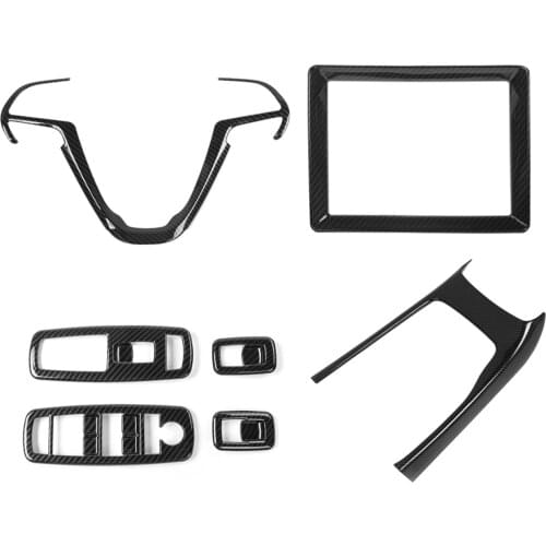 NAVI Steering Wheel Window Lift Decorative Cover Trim Set for Jeep Grand Cherokee 2014+ Car Accessories Interior Decoration