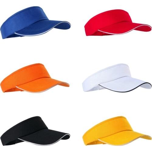 Sun Hats Adjustable Unisex Men Women Plain Sun Visor Sport Golf Tennis Breathable Cap Hat
