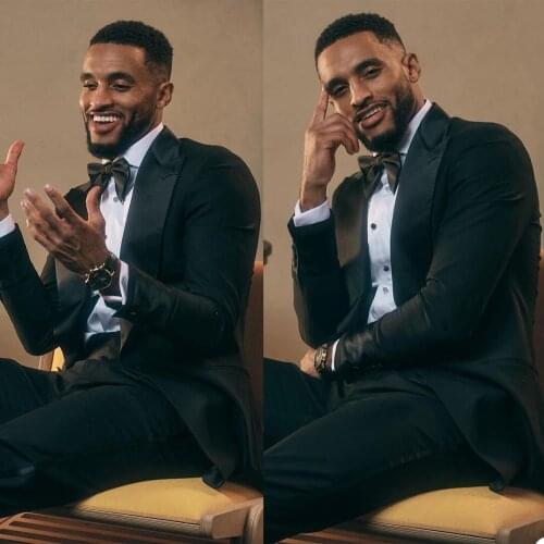 Handsome Formal Men Tuxedos Custom Made 2 Pieces (Pant + Jacket ) Slim Fit Suits Wedding Groomsmen Party Prom Blazer Coat