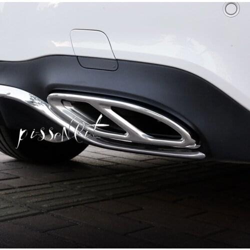 For Mercedes Benz A B C E GLC GLE GLS Class W176 W246 W247 W205 W213 Coupe C207 X253 W166 C292 X166 Car Exhaust Pipe Cover Trim