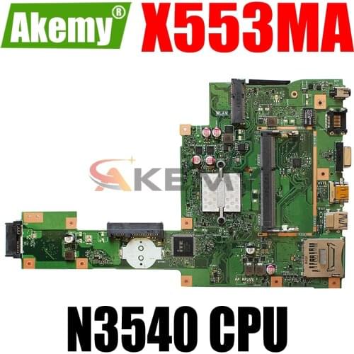 AKEMY X553MA Laptop Motherboard For ASUS X553MA Original Mainboard N3540 CPU