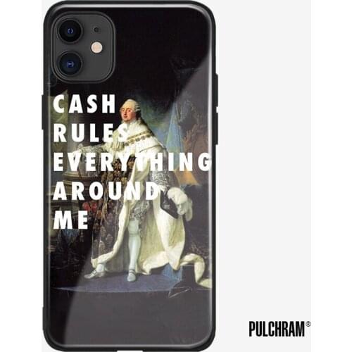 Louis XVI Classical art painting quote soft silicone glass phone case cover shell for iPhone 6 6s 7 8 Plus X XR XS 11 Pro Max