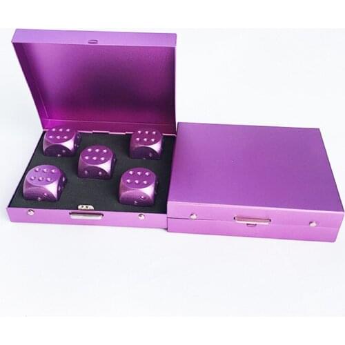 5pcs/Set upscale 16mm metal dice set dados 6 sides drink games color dice