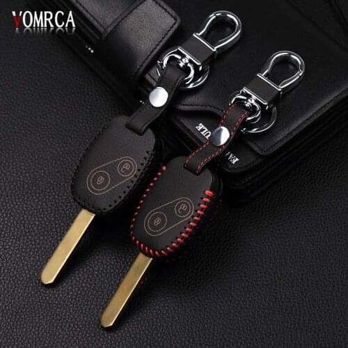 New design Genuine Leather cover wallet key remote case For for Honda CR-V Civic Fit Freed StepWGN Key Two 2 Buttons