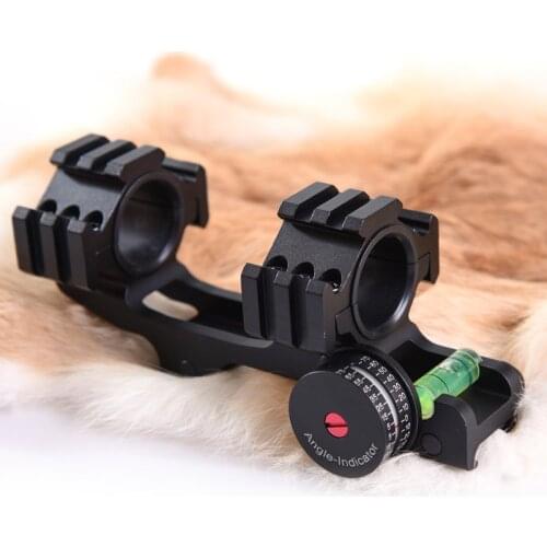 Hunting Tactical Optic Scope Rings 25.4mm/30mm One Piece Mount With Bubble Level Angle For 20mm Weaver Picatinny Rail