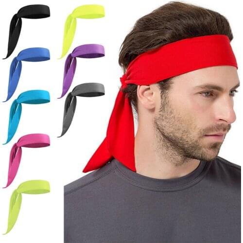 Outdoor Sport Sweatband Hair Band Tennis Running Solid Color Pirate Headband Unisex Workout Cycling Headband