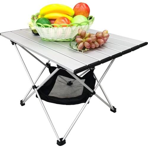 Aluminum Alloy Portable Foldable Outdoor Ultralight Folding Camping Table High Strength Foldable Outdoor Dinner Desk For Family