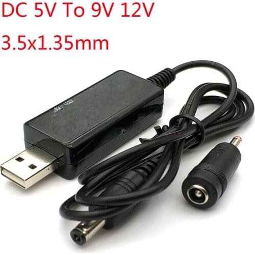 USB Boost Converter DC 5V to 9V 12V USB Step-Up Converter Cable 3.5x1.35mm Connecter For Power Supply/Charger/Power Converter