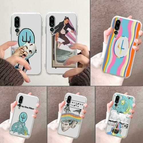 Twenty one pilots 21 Scaled icy Phone Case Transparent For Huawei P Mate P10 P20 P30 P40 10 20 Smart Z Pro Lite 2019 transparent
