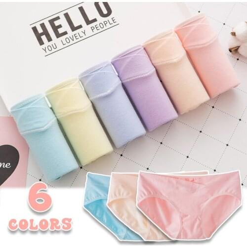 Multicolor cotton pregnancy panties-Low waist Maternity dragging belly underpants Close-fitting comfortable breathable lingerie