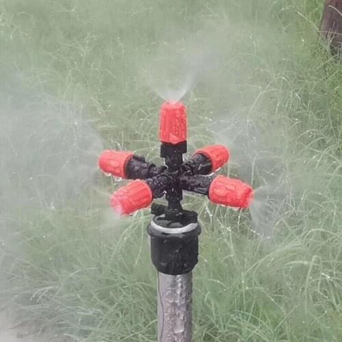 Five Outlet Adjustable Atomizing Sprinklers Nozzle Spray Mounting Adapter Split for Garden Greenhouse Drip Irrigation irrigation