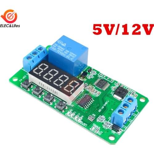 5V 12V Digital Tube Time Delay Relay CE030 Timming Timer Relay PLC Cycle Timer Control Switch Digital LED Display for LED Light