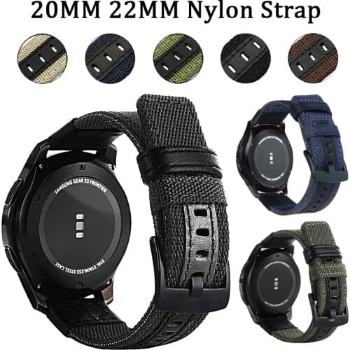 20mm 22mm Nylon Strap For Xiaomi LS05 Strap replacement Bracelet For HUAWEI WATCH GT Watchband Band For Garmin Forerunner645 245