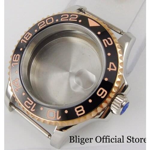 41mm Stainless Steel Automatic Watch Case Sapphire Glass Fit ETA 2836 MIYOTA Movement