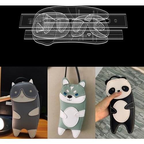 Leather Acrylic sewing pattern/template for Cute Mobile phone bag DIY handmade craft stencil 24*12*4cm