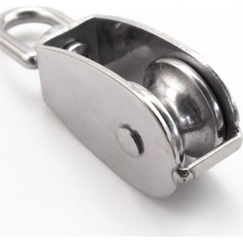 Stainless Steel Pulley M15/M20 M25 M32 M50 Single Wheel Swivel Lifting Rope Pulley Set Lifting Wheel Tools Crank Pulley