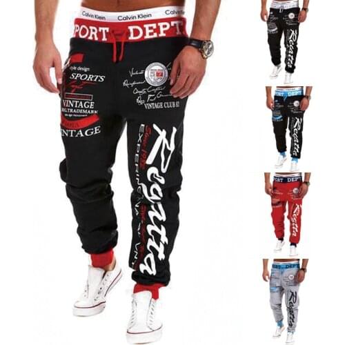 Mens Joggers Pants Weatpants Hip Hop Cargo Pants Men Casual Pants Fashion Printing Trousers Streetwear