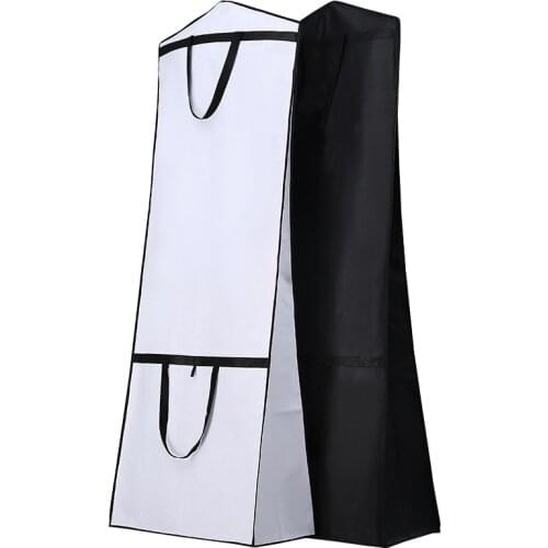Dual-use Foldable Thicken Wedding Dress Dust Cover Women Gown Robe Storage Bags for Home Long Section Clothes Protector FG001