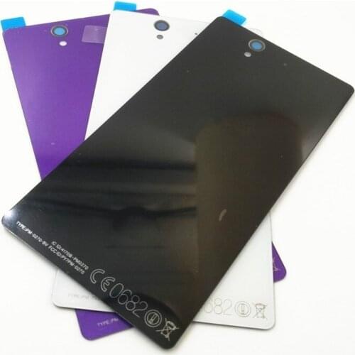 For Sony Xperia Z L36H L36 C6603 C6602 Glass Battery Housing Cover L36h Replacement Back Cover Cases With NFC