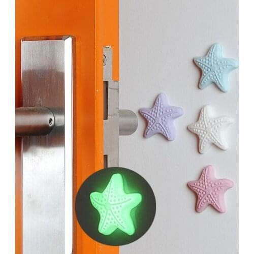Luminous luminescent Home Door Crash Pads Anti-collision Mute Door Knob Mats Wall Buffer Doorknob Handle Lock Protective Stopper