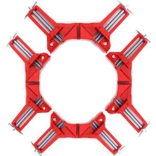 1/4Pcs 90 Degree Right Angle Corner Holder Clip Multifunctional Quick Fixed Picture Framing Holder Woodworking Clamp